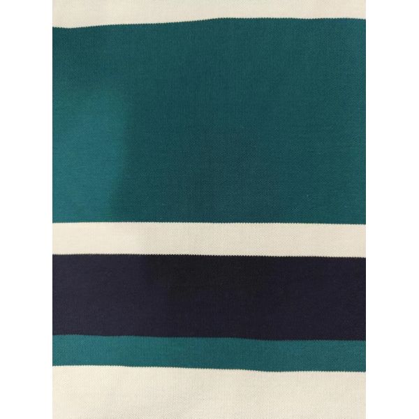 Environmentally Friendly And Elastic Durble Comfortable Striped Material Fabric For Polo Shirt