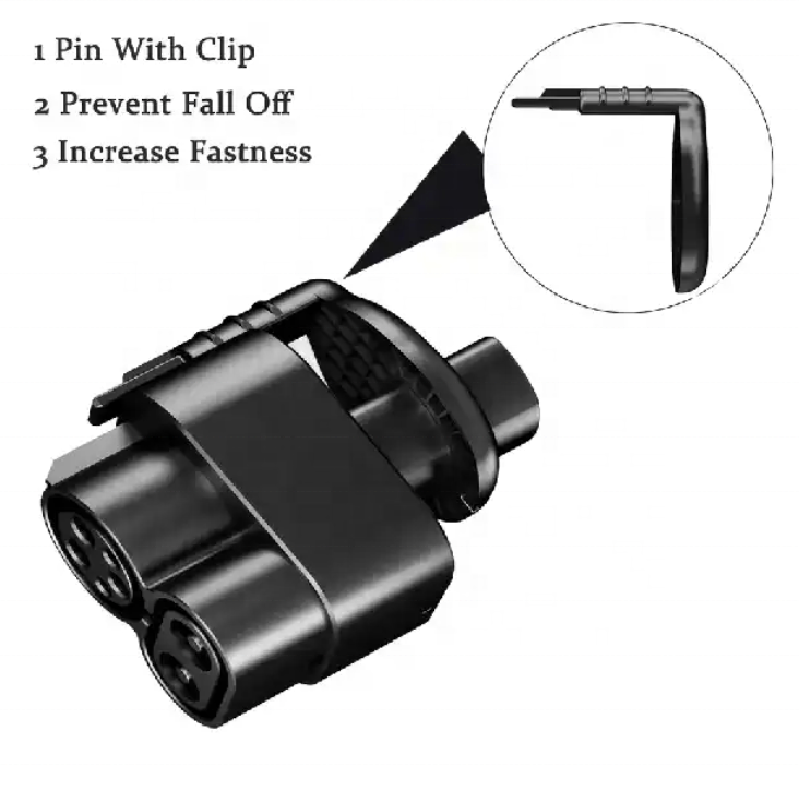 High Performance Type 2 Outlet Socket With RCB LED 32A 3-Phase EV Socket