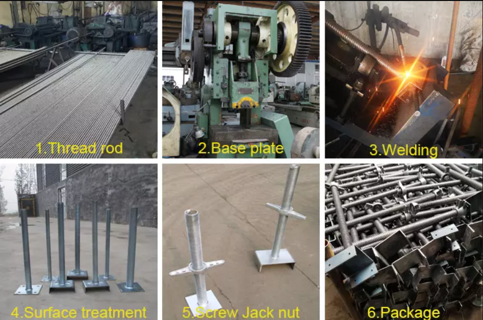 600mm Cuplock Hollow Scaffolding Adjustable U-head And Flat Jack Base