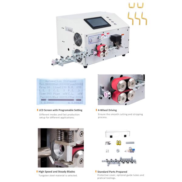 11mm Wire Cable Cutting Strip Bending Machine CX-08D High Speed