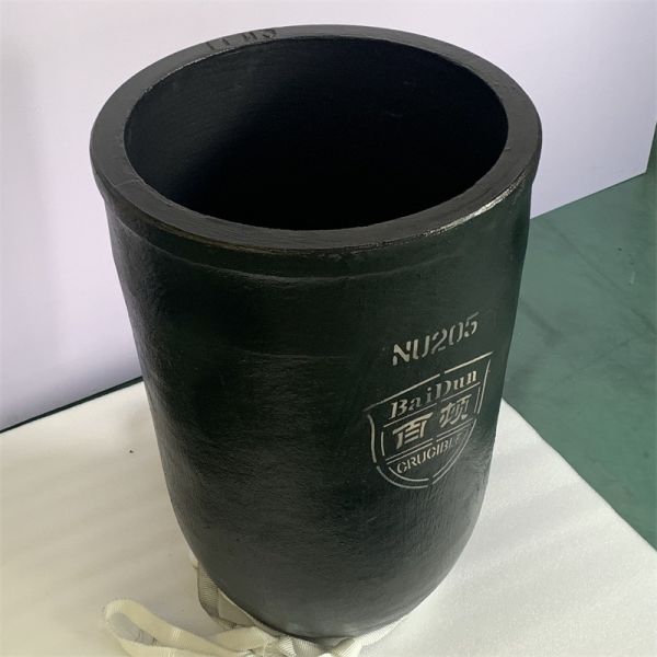 Round Silicon Carbide Graphite Conventional Type Crucible For Melting Copper
