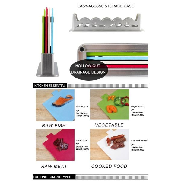 Fall Season Rectangle PP Chopping Board for Kitchen Fruit Vegetable Preparation Tasks