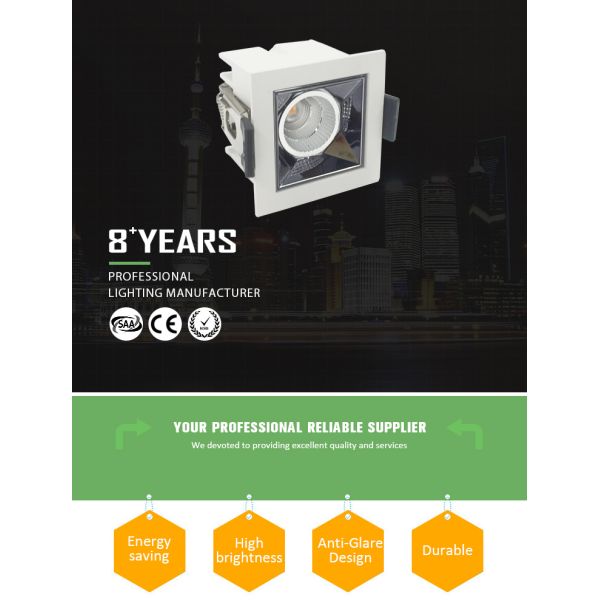 5w Embedded LED Recessed Downlight / Indoor Hotel Recessed Mounted Downlight