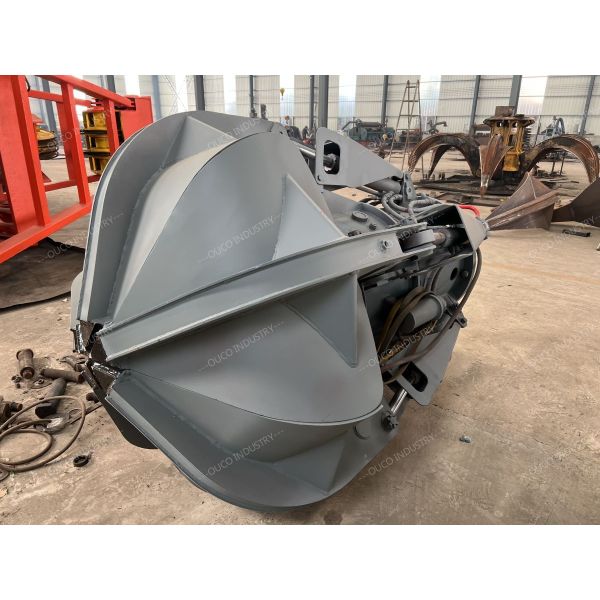 Electro Hydraulic Garbage Grab Bucket Structure Q355 Six Flaps