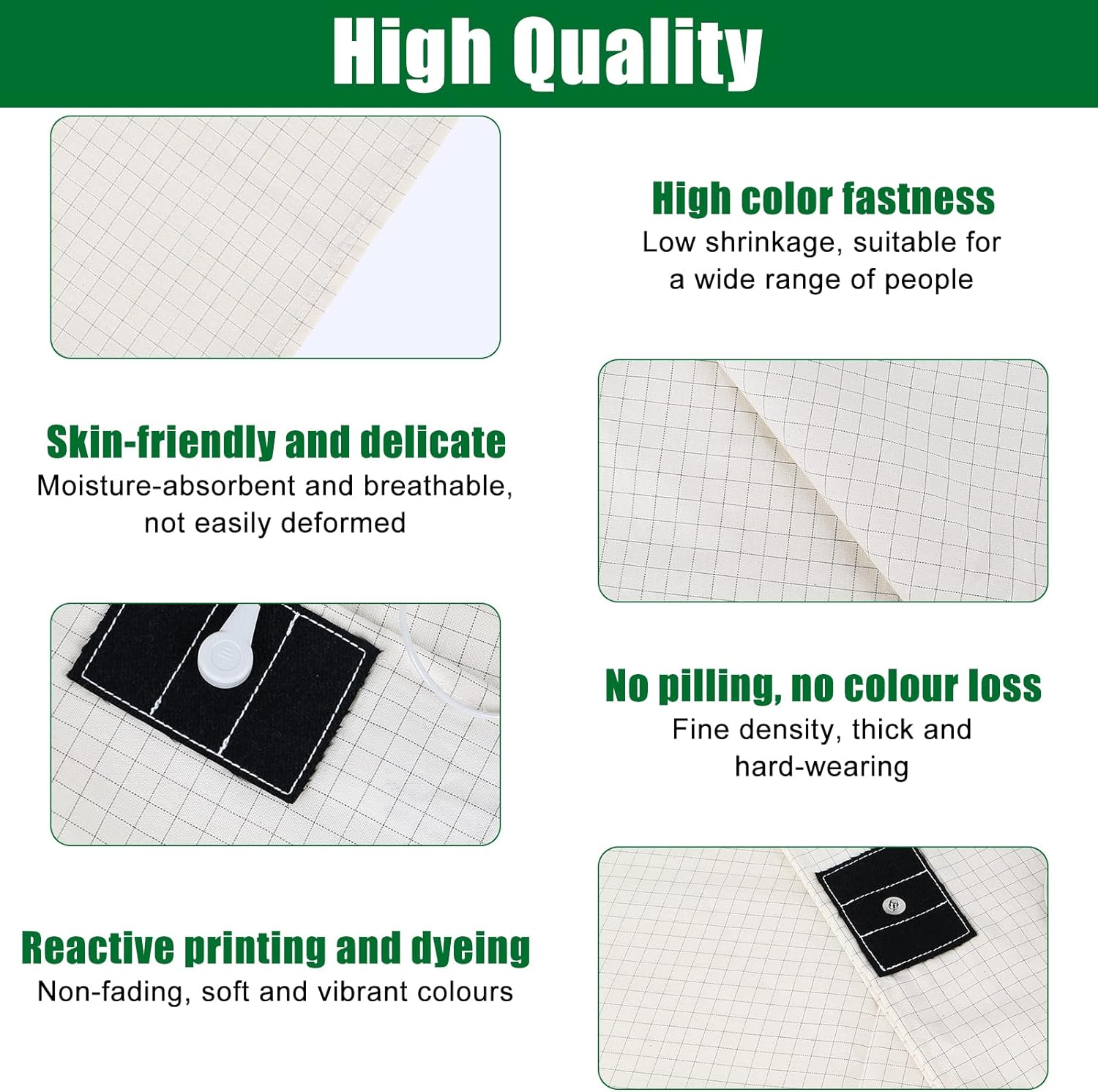 Ground Sheet Conductive Earthing Bed Sheet With Vertical Plug Cable King Size Cotton Fabric Silver Fiber Flat Bed Sheet