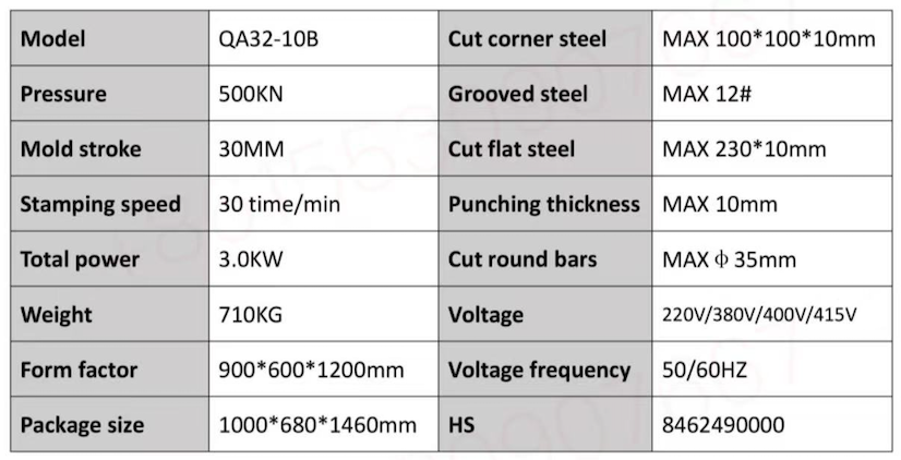 Multi-function Combined Punching And Shearing Machine Channel Steel Angle Iron Punching And Shearing Machine