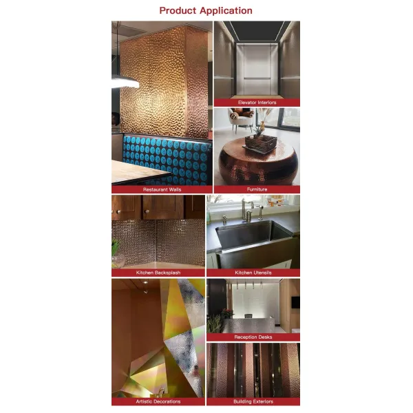 Hammered Metal Sheet 304 316 Stainless Steel Sheet Cladding for Wall Claading or Ceiling Panel