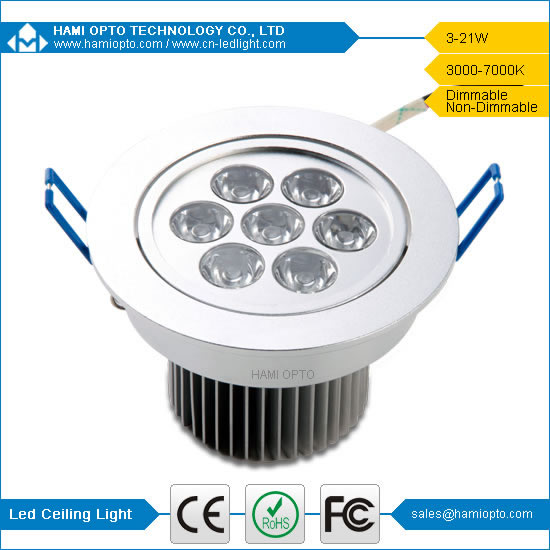 High Power 7W LED Ceiling Light with CE and RoHS LED down light 7W