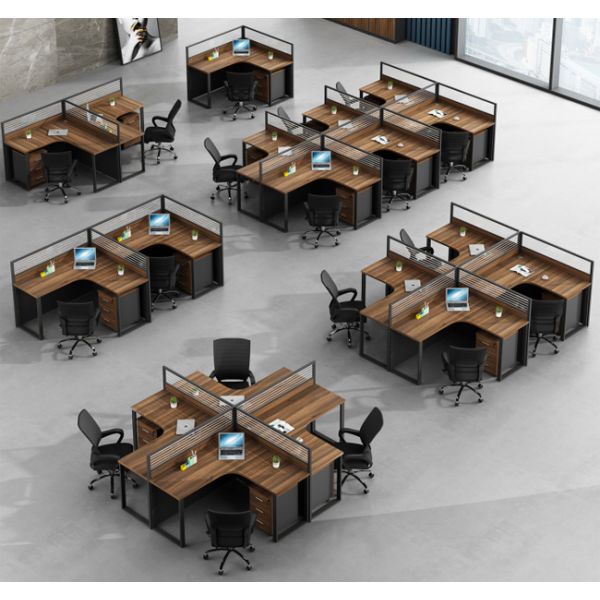 Office Furniture Table Two Person Melamine Office Workstation