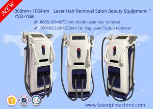 Quality 808nm Diode Hair Laser Removal Machine / Q - Switch Nd Yag Laser Tattoo Removal for sale