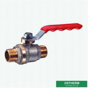 Quality Customized Forged Brass Ball Valve Steel Handle Double Female Threaded Two Colors Ball Valve for sale