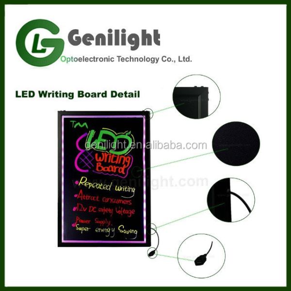 Acrylic Surface Board LED Message Board for Students Portable and Erasable Note Board