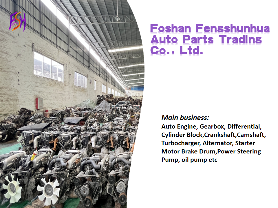 Second-Hand 4HK1 Engine Assembly with Power Steering Pump