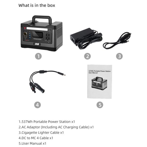 1000W Solar Portable Power Station Generator AC DC Output
