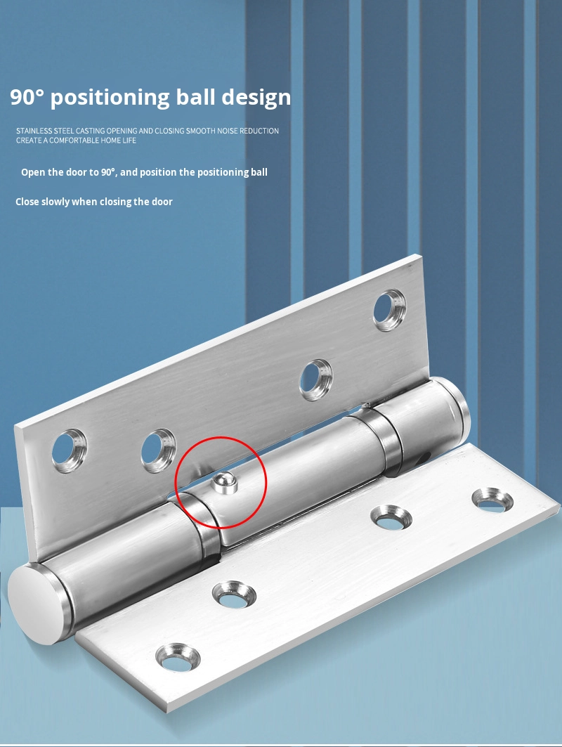 Modern Style 90 Degree Adjustable Automatic Positioning Flat Opening Invisible Door Damping Buffer Hinge 35mm Living Room