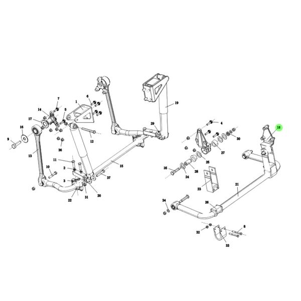 DZ95319680800 High-performance Rear stabilizer bar bracket For Shacman Engine Truck