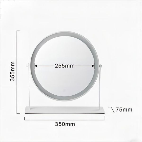 Compact Handheld LED Cosmetic Vanity Dressing Mirror For Makeup Individual Carton Packing