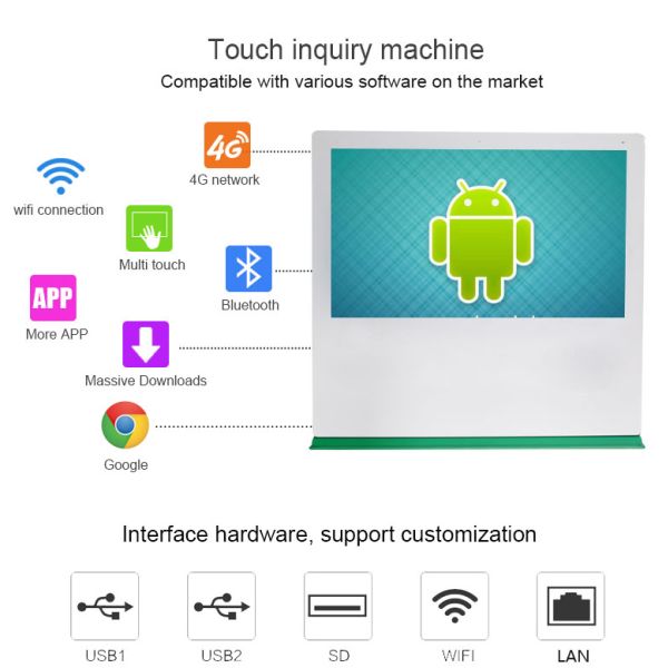 Windows OS 2500cd/M2 Touch Screen Outdoor Digital Signage