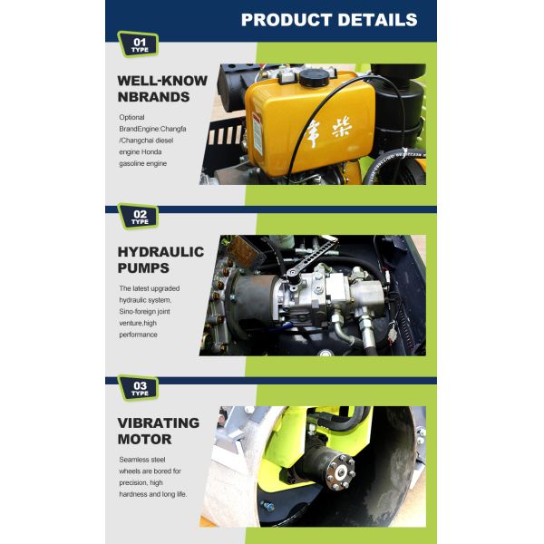 1000kg Mini Road Roller Compactor Double Drum Road Roller Vibratory Asphalt Roller Price