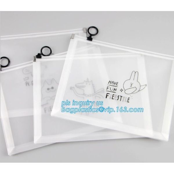 100% Biodegradable eco-friendly Zip lockk slider plastic transparent clear EVA bag, stationery package slider bag with cus