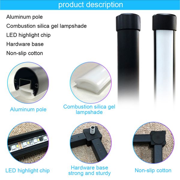 DIY Atmosphere LED Corner Floor Lamp Self Dimming Standing With Remote Control
