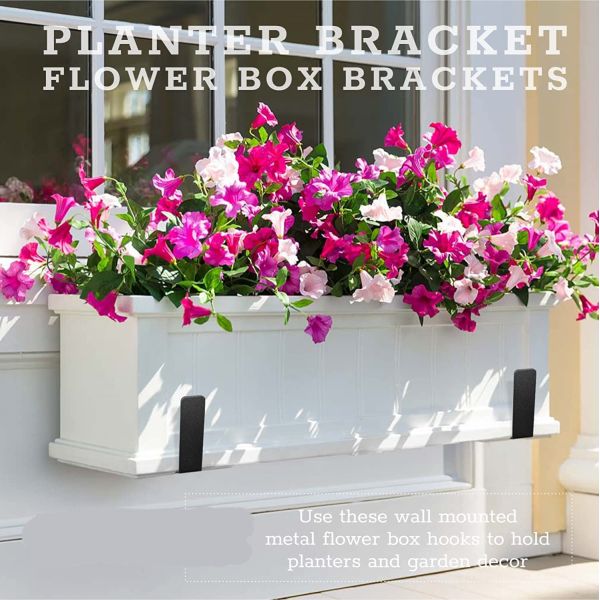 Adjustable Planter Bracket for Holding Different Flower Boxes Window Planter Box Hanger