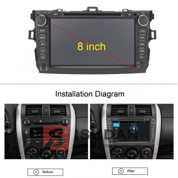 4G Toyota Corolla Car Gps Navigation System Dvd Player With TPMS OBD Function