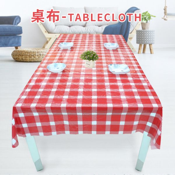 Custom 54"x108" LDPE Plastic Disposable Table Cloths