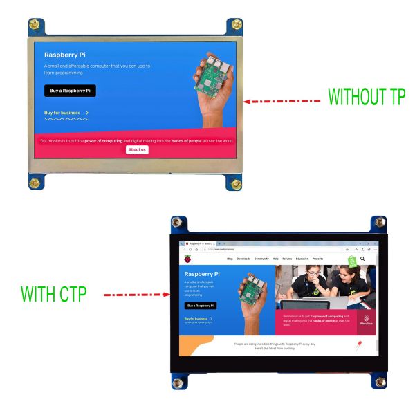 800X480 4.3 Inch Tft Display Tft Lcd Touch Screen HDMI Interface 400c/D Brightness