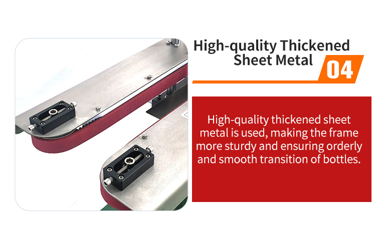 Automatic Side Grip Conveyor with Adjustable Gripping Width and Bottomless Conveying Structure for Variable Speed Bottle Transfer