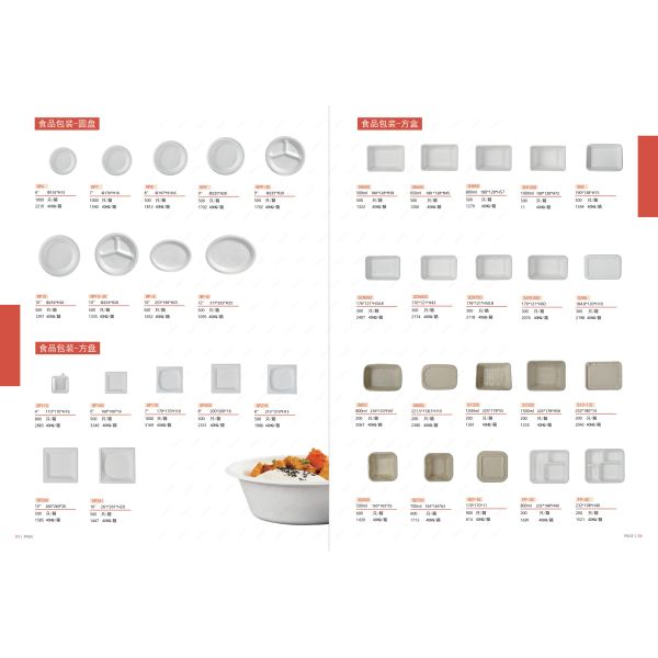 Disposable Degradable Sugarcane Pulp Tableware Food Packaging Box