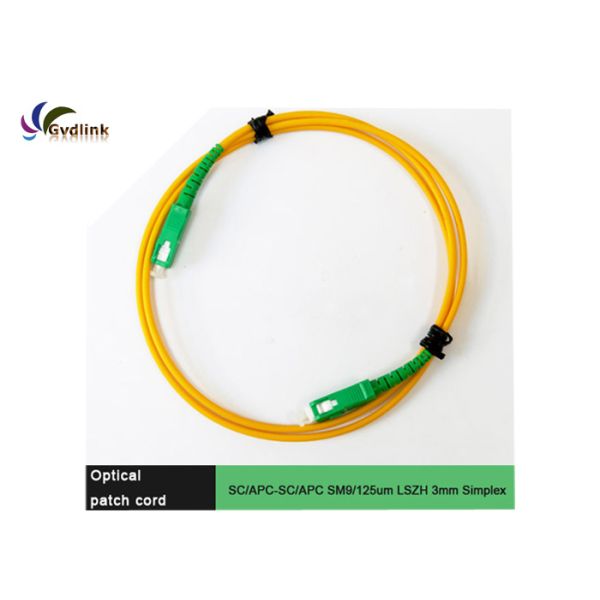 SC/APC-SC/APC SM 9/125um 3mm Simplex Fiber Patch Cord