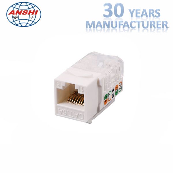 CAT6 CAT6A 90 Degree UTP RJ45 Keystone Jack For Network