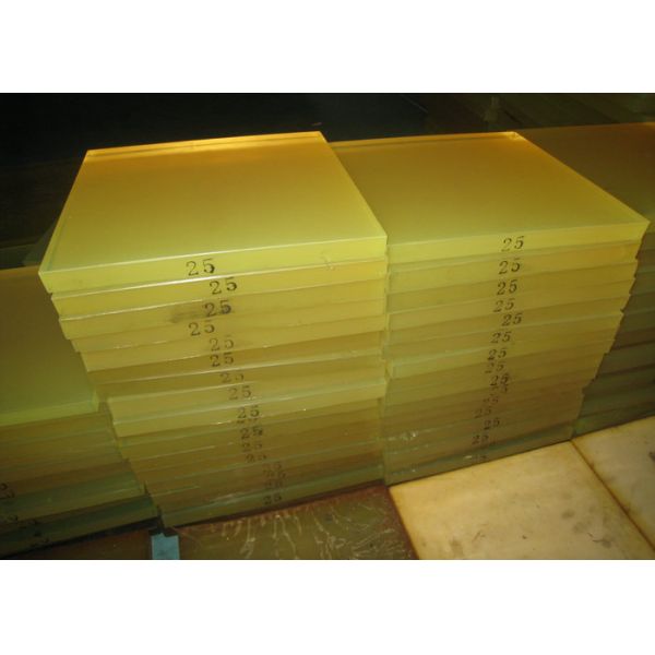 Bendable Virgin Polyurethane Plastic Sheets For Paper Making , Red PU Sheets
