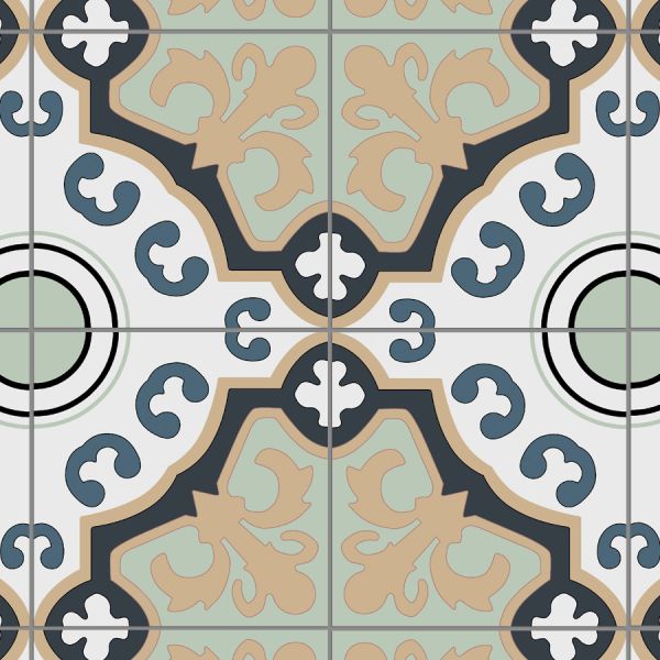 Green Clay Ceramic Rustic Tile 250x250mm Indoor Floor