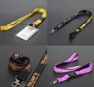 Printing custom logo personalized teacher lanyards with metal hook