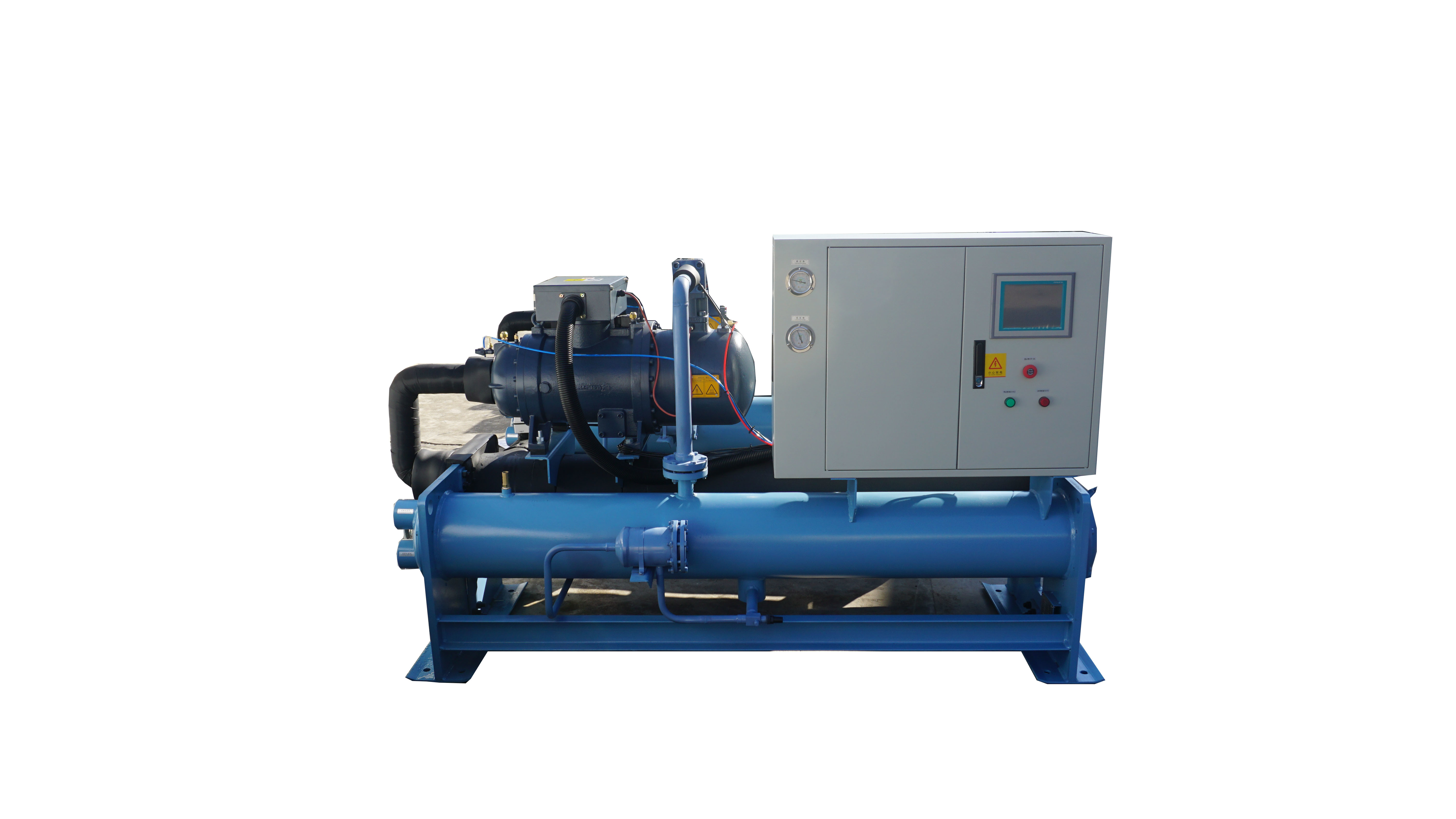 Dustproof R407C Water Cooled Screw Chiller Compressor For Electroplating
