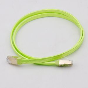 Green Flat Cat 7 Ethernet Patch Cable Sftp 10gbit/S 600mhz 1m-10m