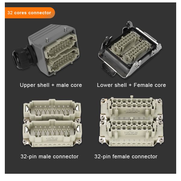 7mm Stripping Waterproof Electrical Connectors 500V WHE32C