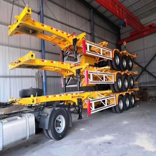 Multi-link Type Medium Duty Flatbed Semi Trailer for Tractor Head Multi-functional
