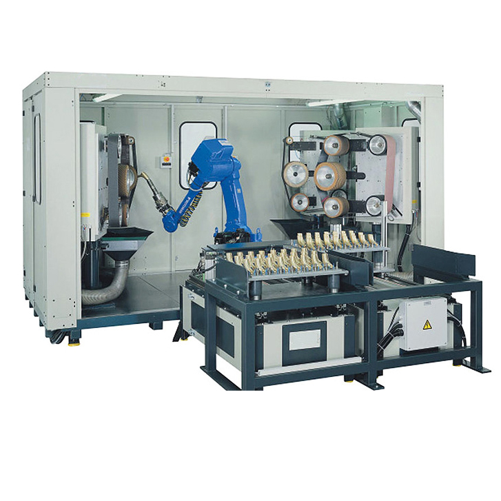 Automatic Robotic Grinding Machine for Sanitary Fitting Shower Head Metal Polishing Buffing Line