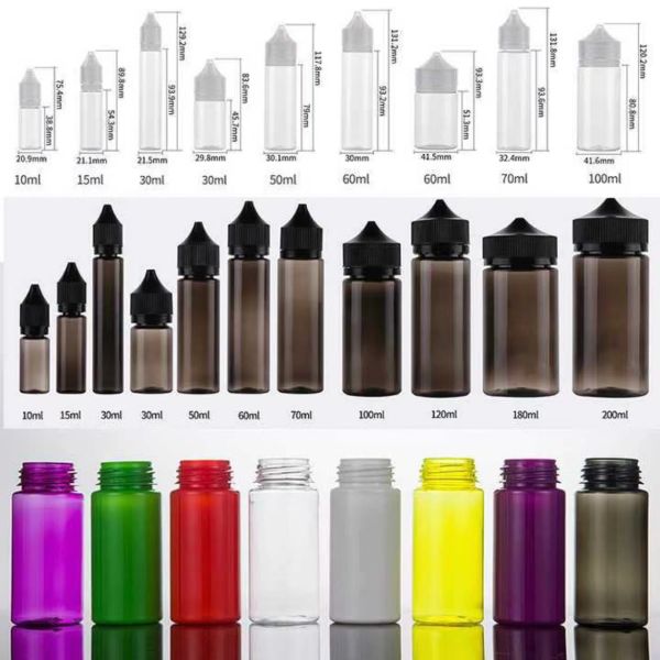 Transparent Pet E Liquid Bottle Soft Squeeze Empty Plastic Essential V3 Juice Bottle