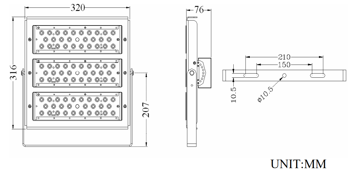 Waterproof LED Modular Flood Lights high performance for outdoor application