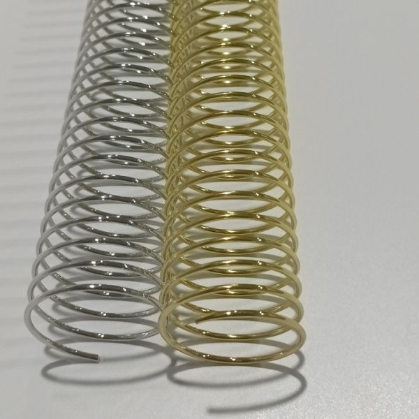 32mm Pitch 4:1 Metal Spiral Binding Coils Electroplated Single Loop