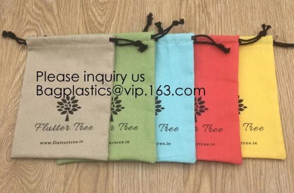 Organic Cotton Reusable Produce Bags, Biodegradable Eco-Friendly Bulk Bin Bags for Food - Small 5x7 - Sachet Bags, Fruit