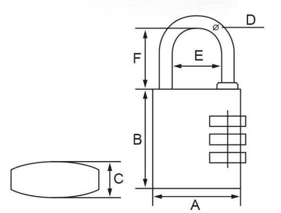 Dial Type High Security Padlock Brass Combination Padlock Arc 3 Padlock Unbeatable Protection