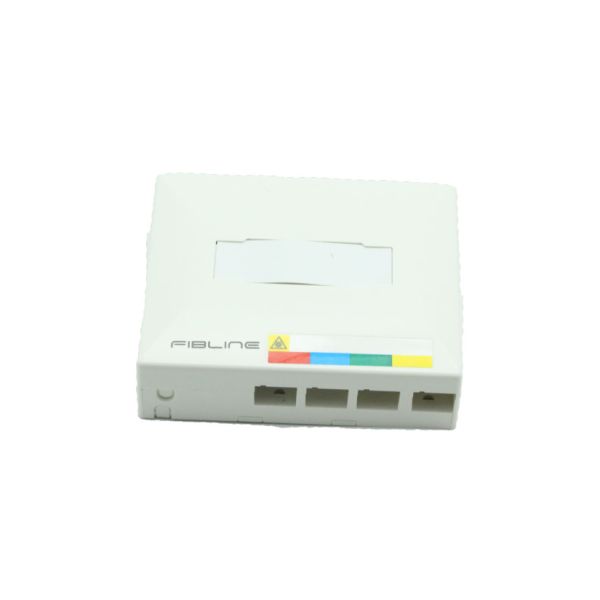4 Port SC LC FTTH Mini Fiber Optic Termination Box Face Plate Wall Mounting