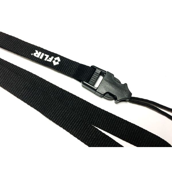 Cool Custom Polyester Lanyards Simple Black Plastic Buckle String Name Badge Lanyard