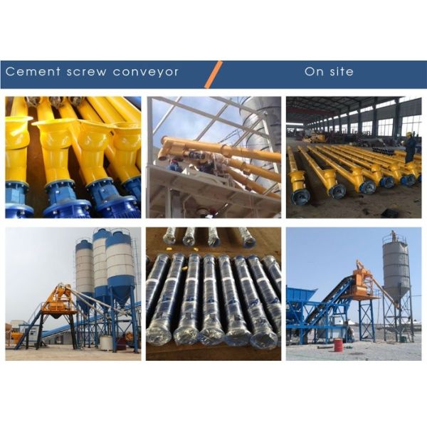Safe Cement Screw Conveyor Flexible Screw Conveyor 273mm Outer Pipe Diameter