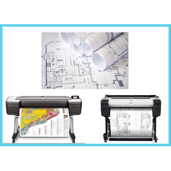 80g White CAD Plotter Paper Inkjer Print Virgin Pulp Waterproof 310 * 150m